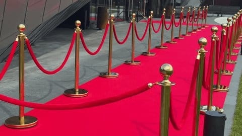 Red carpet with stanchions and velvet rope for VIP entrance at events in Nairobi