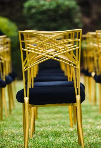 Premium golden chairs for hire in Westlands Nairobi