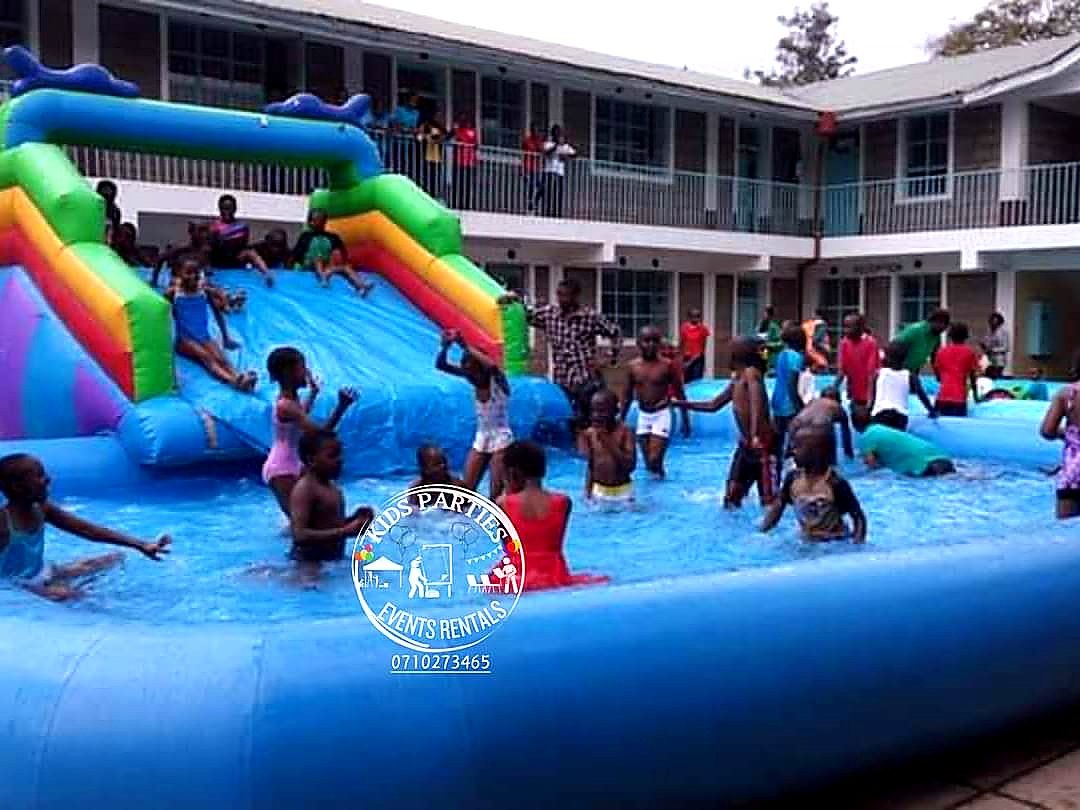 Bouncy Water Slide to Pool for Hire in Nairobi