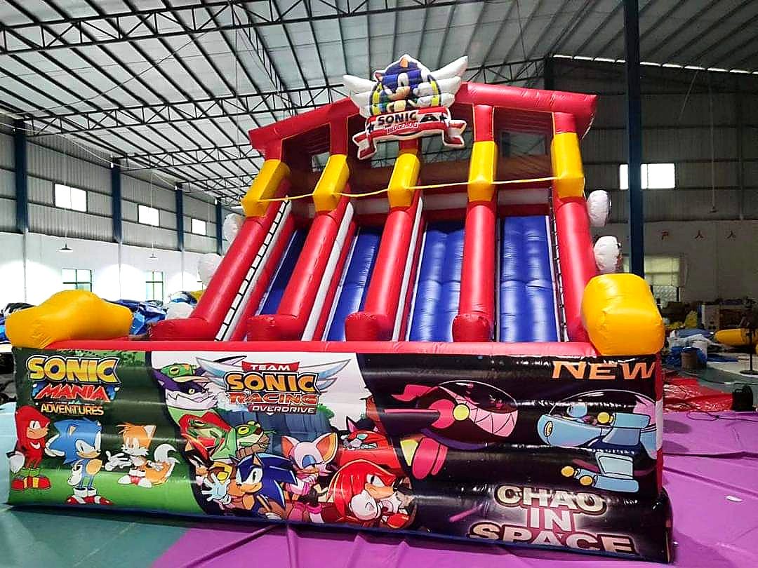 Gigantic Sonic the Hedgehog Bouncy Dry Slide for Hire in Nairobi