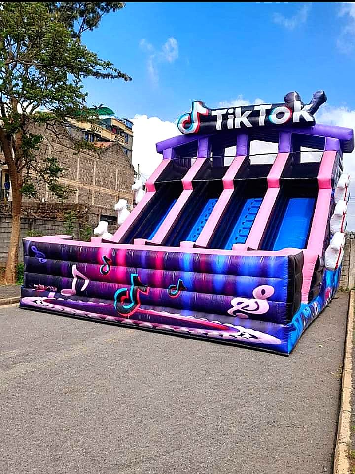 Gigantic TikTok Bouncy Dry Slide for Hire in Nairobi