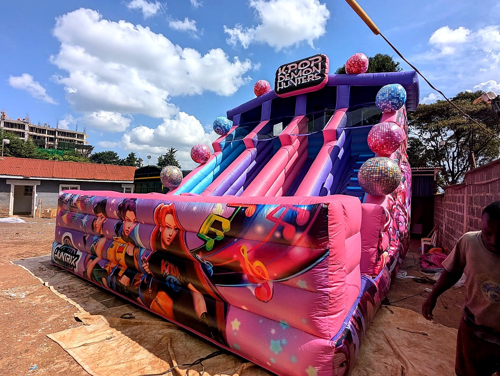K-Pop Gigantic Bouncy Dry Slide for Hire in Nairobi