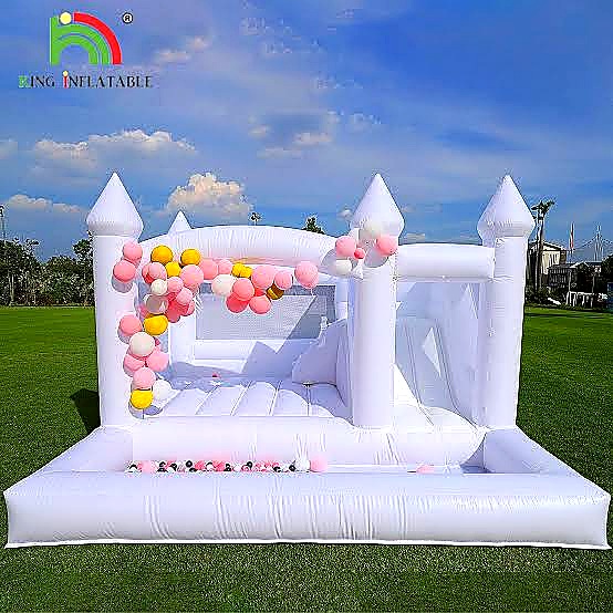 White Bouncing Castle with Balloons for Hire in Nairobi - view 2