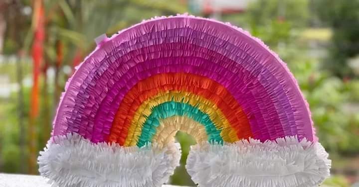 Pastel rainbow themed pinata for hire in Nairobi