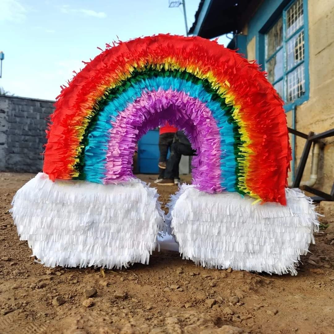 Rainbow themed pinata for hire in Nairobi