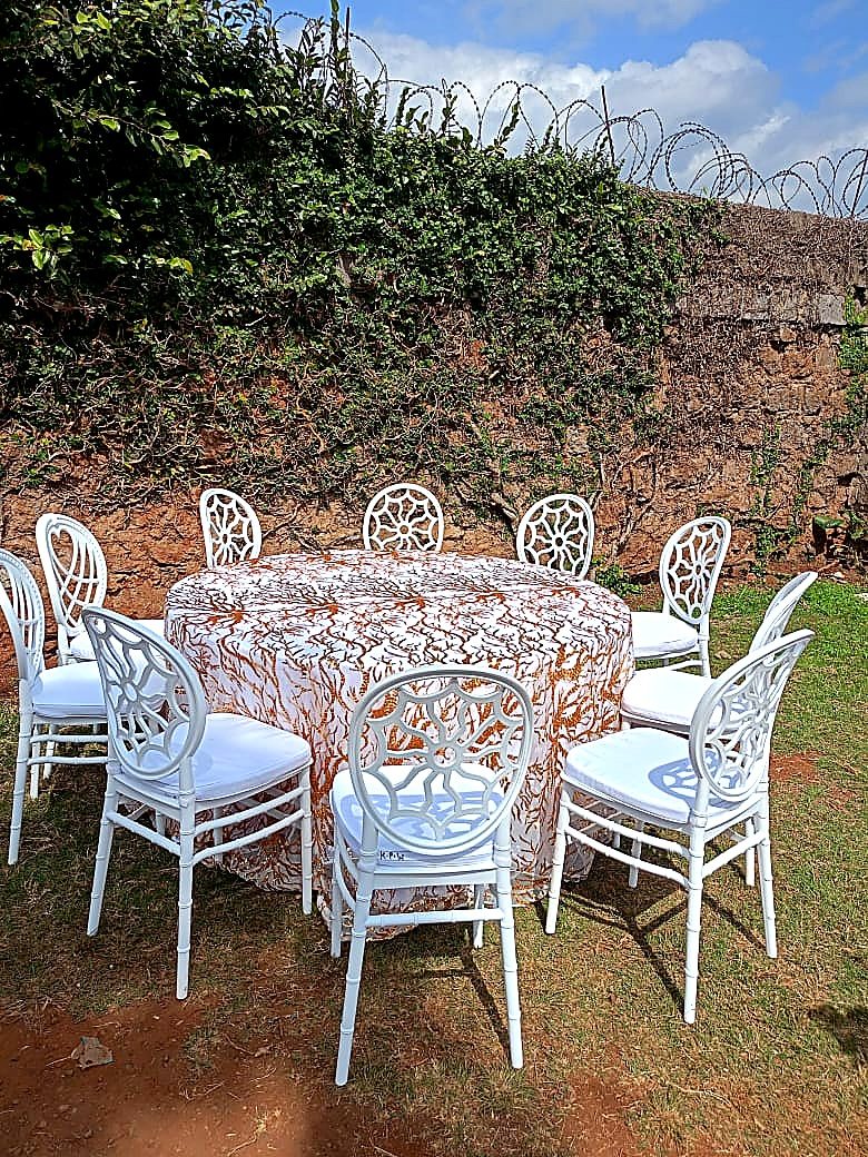 Dressed Round Table with Elegant Overlay for Hire in Nairobi - view 8