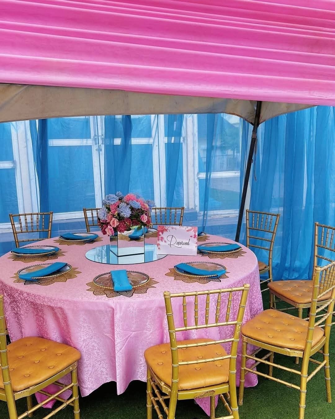 Dressed Round Table (Jacquard) for Hire in Nairobi - view 5