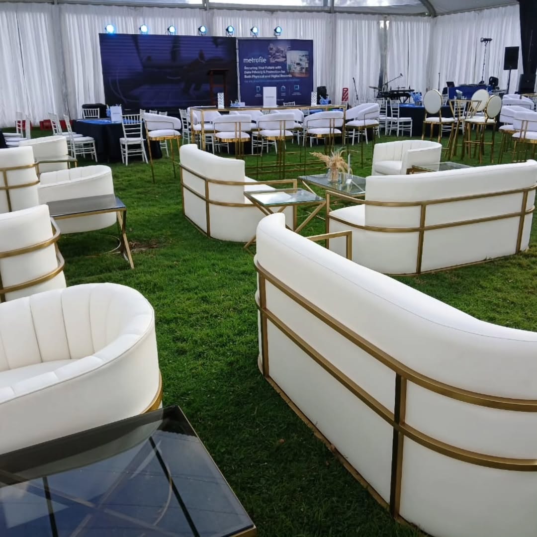 Lounge Sofa & Side Stools for Hire in Nairobi - view 2