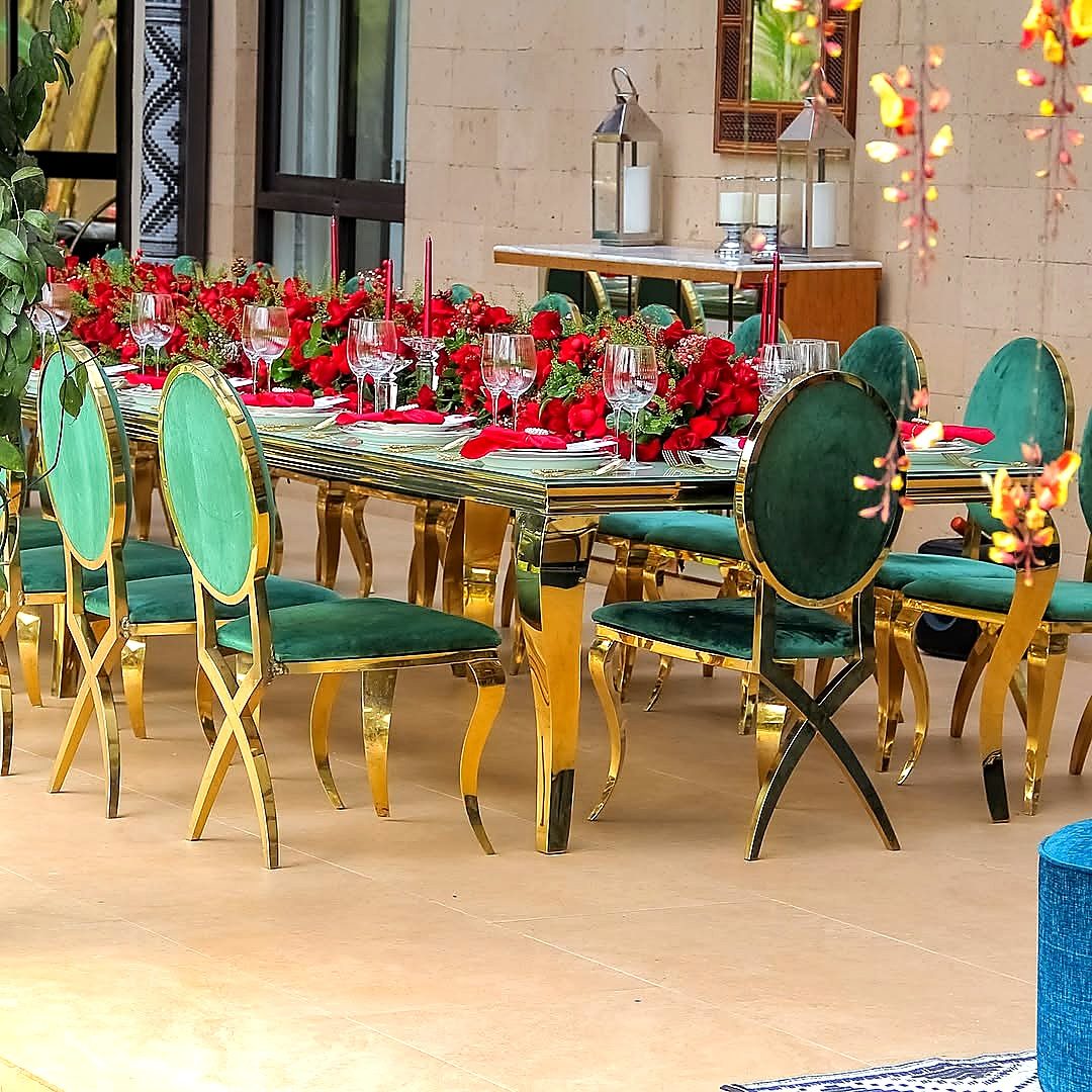 Wedding Stainless Steel Glass Table for Hire in Nairobi - view 5