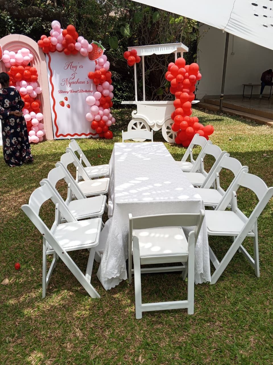 White Foldable Chairs for Hire in Nairobi - view 4