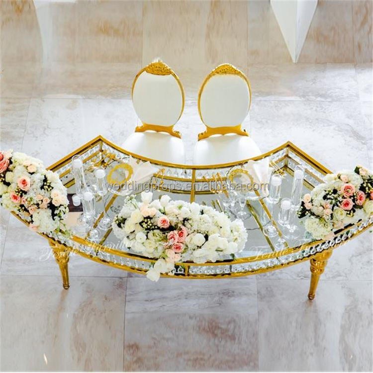 Glass Half-Moon Signing Table for Hire &mdash; wedding item for hire in Nairobi (1)